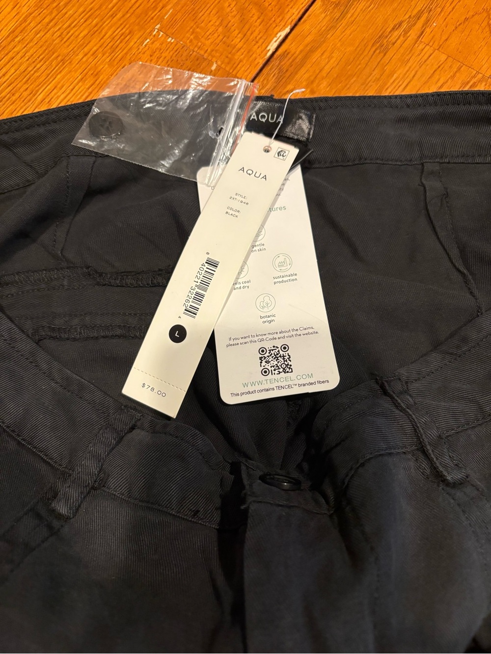 Aqua Solid Black Trousers